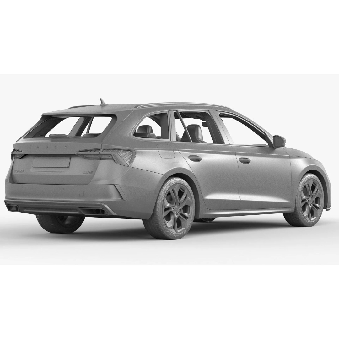 Skoda Octavia RS Combi 2020 3D Model – High Poly Car Asset, FBX, OBJ - View 19