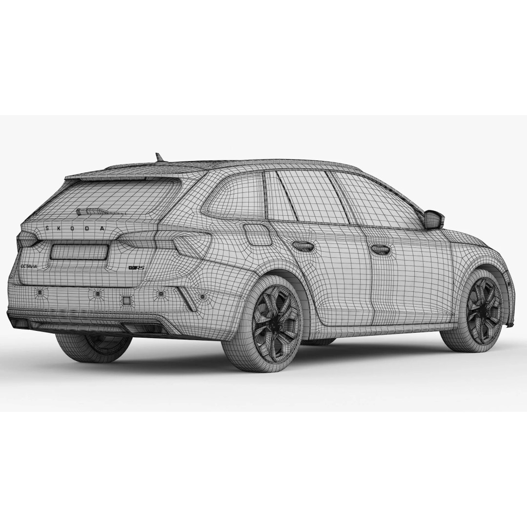 Skoda Octavia RS Combi 2020 3D Model – High Poly Car Asset, FBX, OBJ - View 23