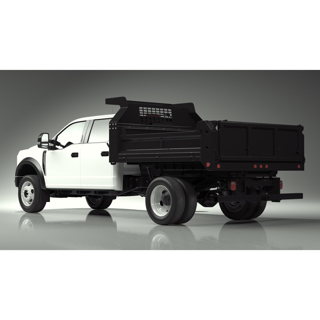 Pickup Truck 3D Model – Black Dump Vehicle, PBR Textures, FBX - View 12