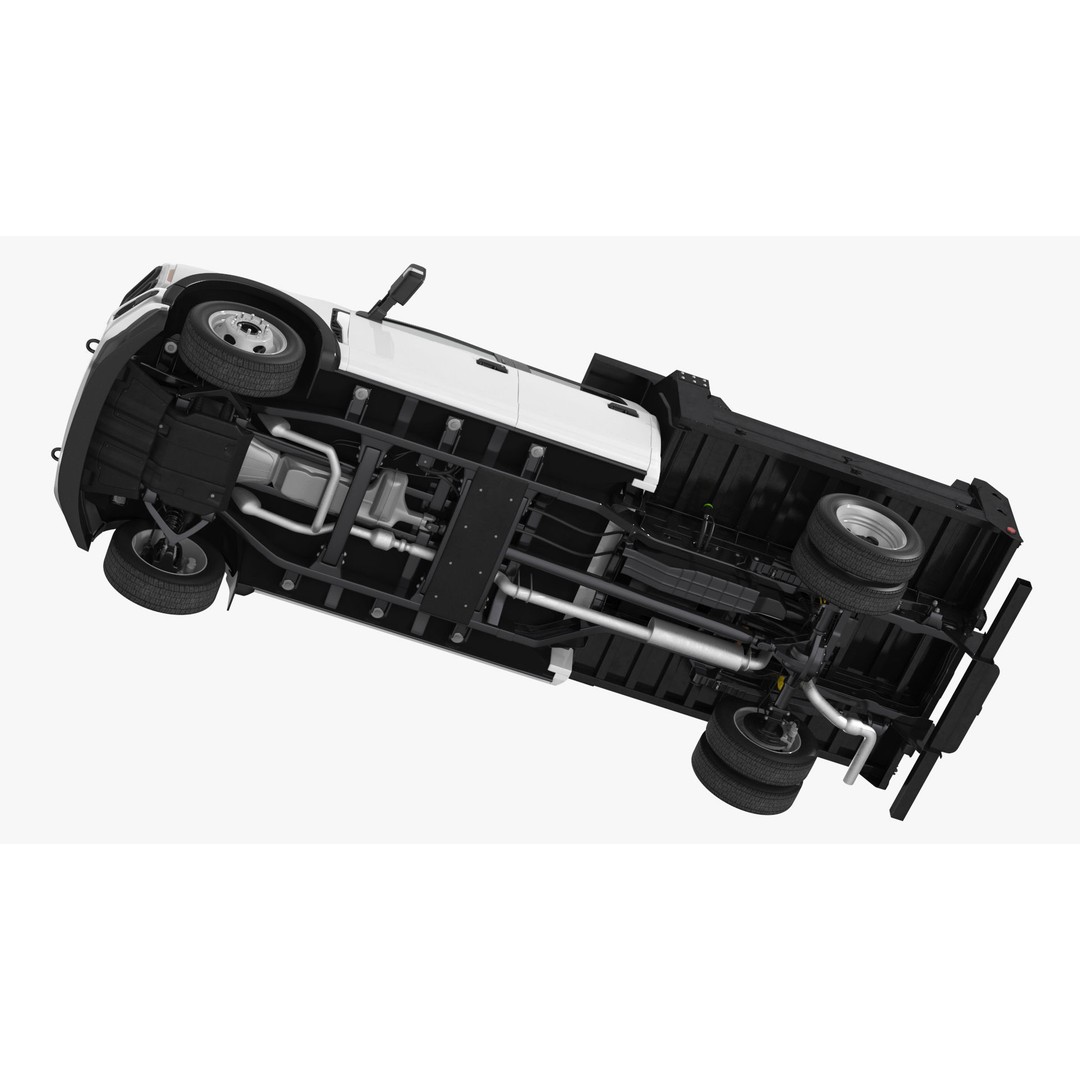 Pickup Truck 3D Model – Black Dump Vehicle, PBR Textures, FBX - View 13