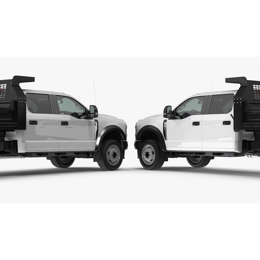 Pickup Truck 3D Model – Black Dump Vehicle, PBR Textures, FBX - View 15