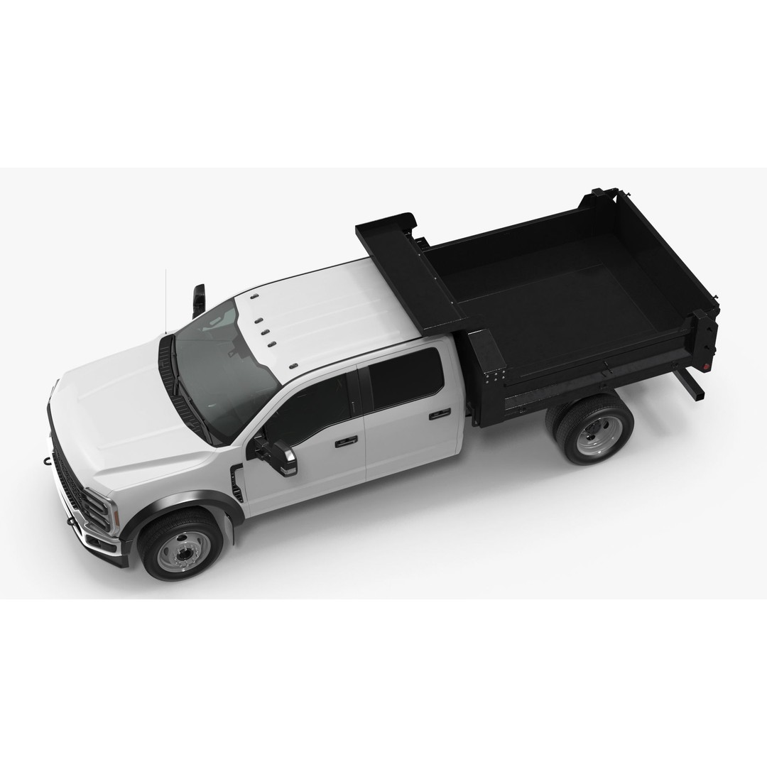 Pickup Truck 3D Model – Black Dump Vehicle, PBR Textures, FBX - View 19