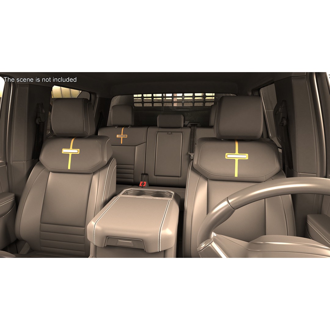 Pickup Truck 3D Model – Black Dump Vehicle, PBR Textures, FBX - View 26