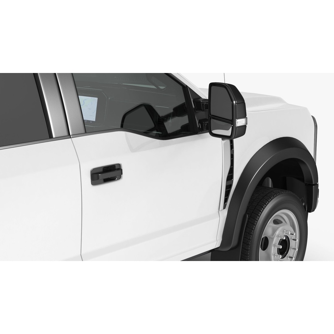Pickup Truck 3D Model – Black Dump Vehicle, PBR Textures, FBX - View 4