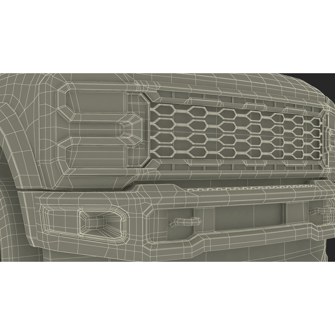 Pickup Truck 3D Model – Black Dump Vehicle, PBR Textures, FBX - View 55
