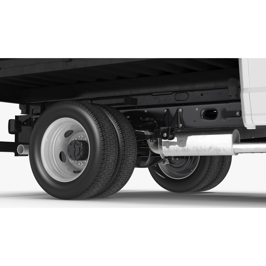 Pickup Truck 3D Model – Black Dump Vehicle, PBR Textures, FBX - View 9
