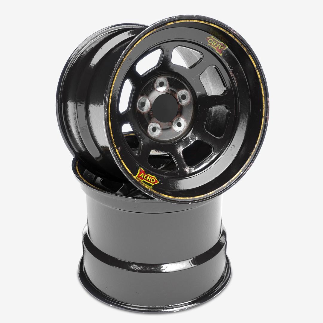 NASCAR Wheel 3D Model – Low Poly Racing Asset, FBX, PBR - View 15