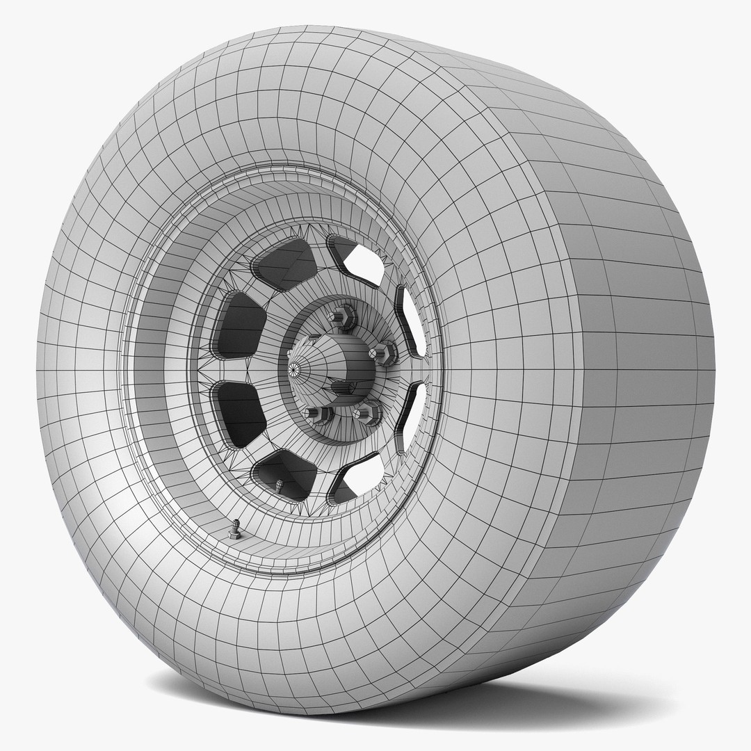 NASCAR Wheel 3D Model – Low Poly Racing Asset, FBX, PBR - View 16