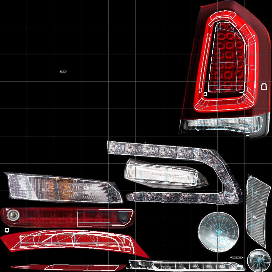 Chrysler C300 3D Model – Low Poly Game Ready Asset, FBX, OBJ