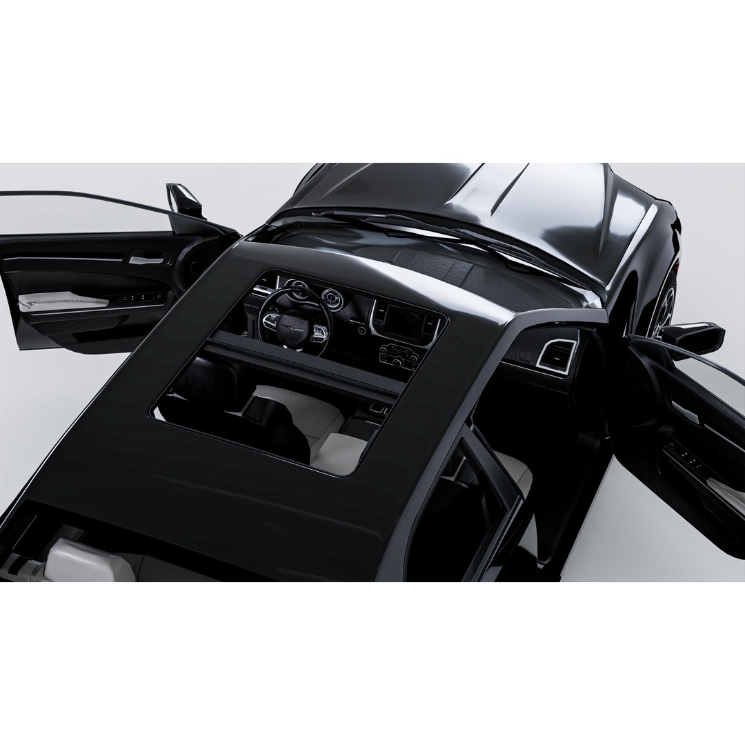 Chrysler C300 3D Model – Low Poly Game Ready Asset, FBX, OBJ - View 12