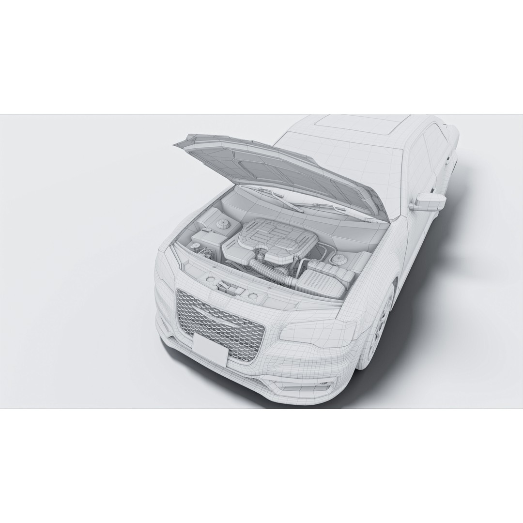 Chrysler C300 3D Model – Low Poly Game Ready Asset, FBX, OBJ - View 16