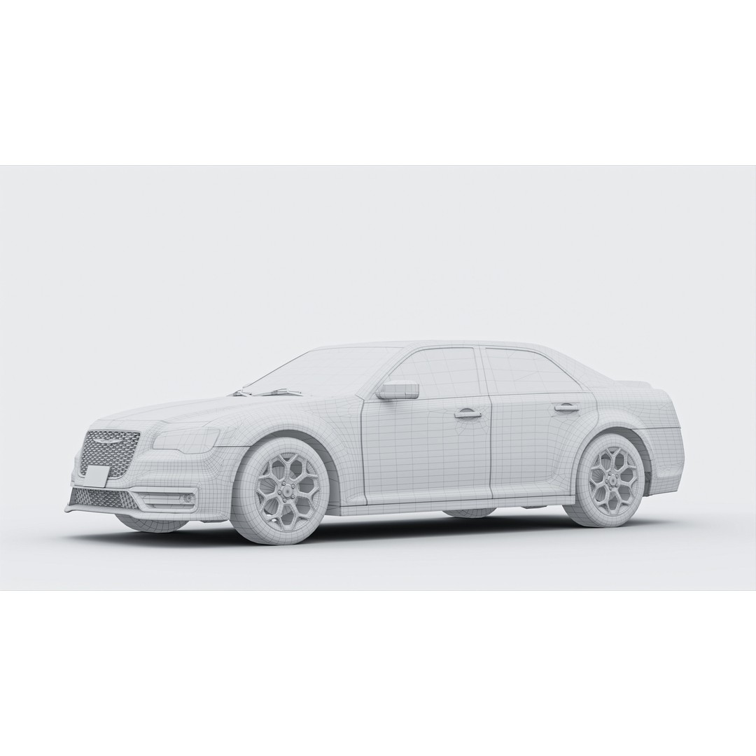 Chrysler C300 3D Model – Low Poly Game Ready Asset, FBX, OBJ - View 17