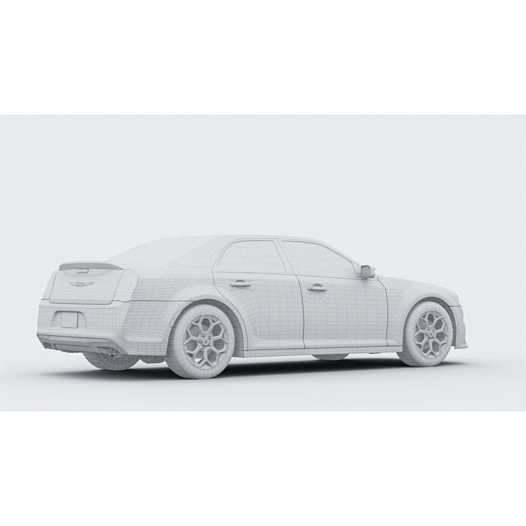 Chrysler C300 3D Model – Low Poly Game Ready Asset, FBX, OBJ - View 18