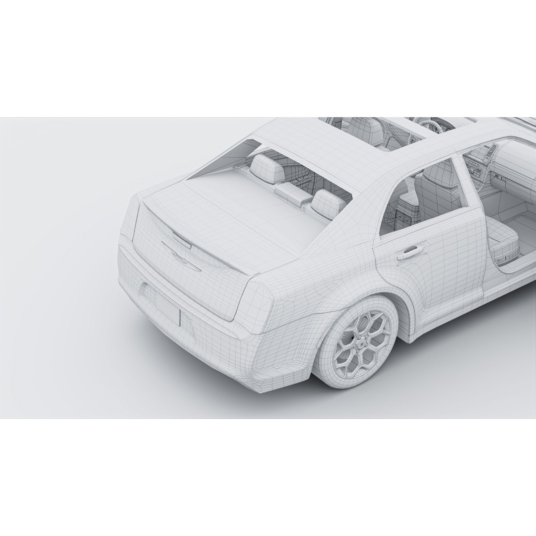Chrysler C300 3D Model – Low Poly Game Ready Asset, FBX, OBJ - View 20