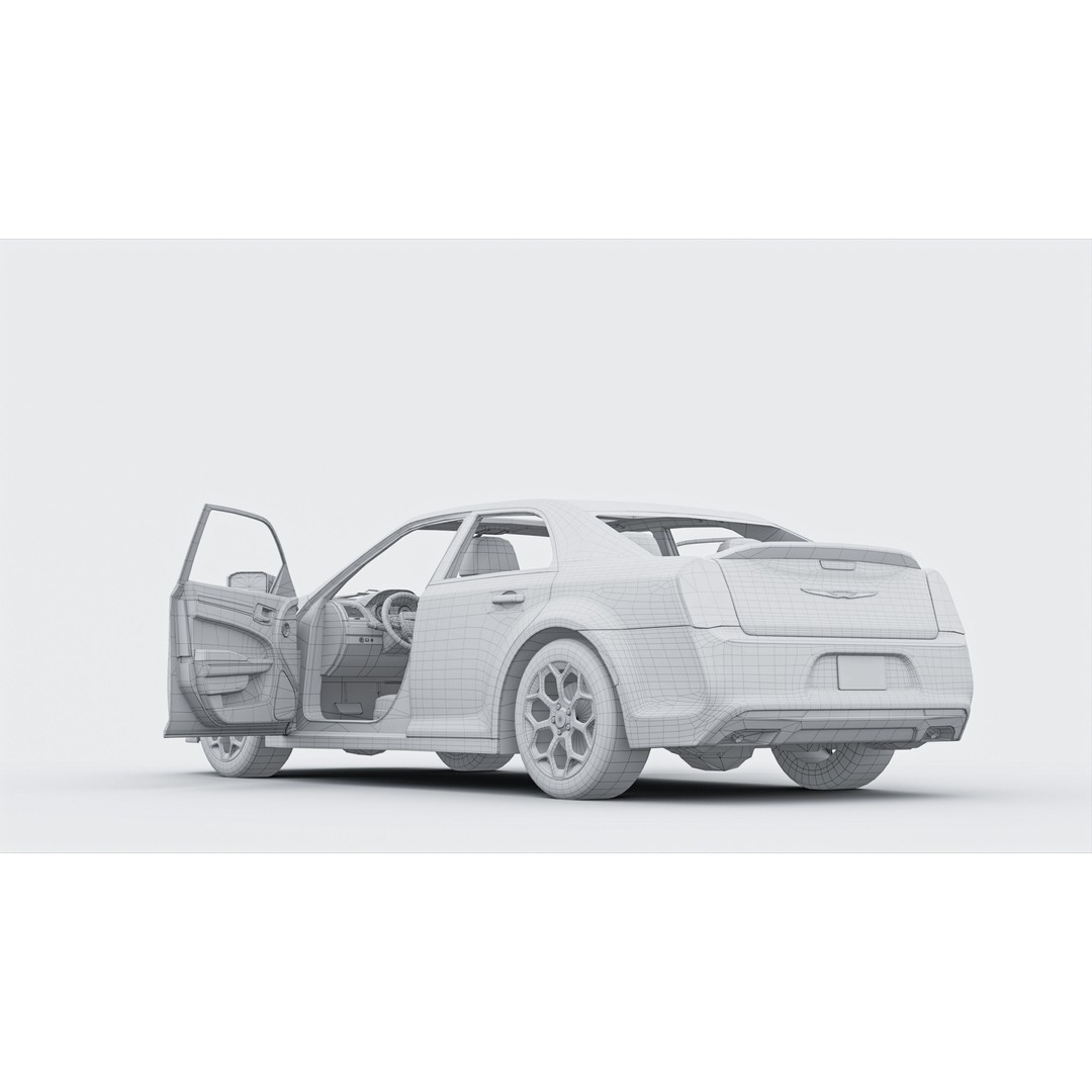 Chrysler C300 3D Model – Low Poly Game Ready Asset, FBX, OBJ - View 23