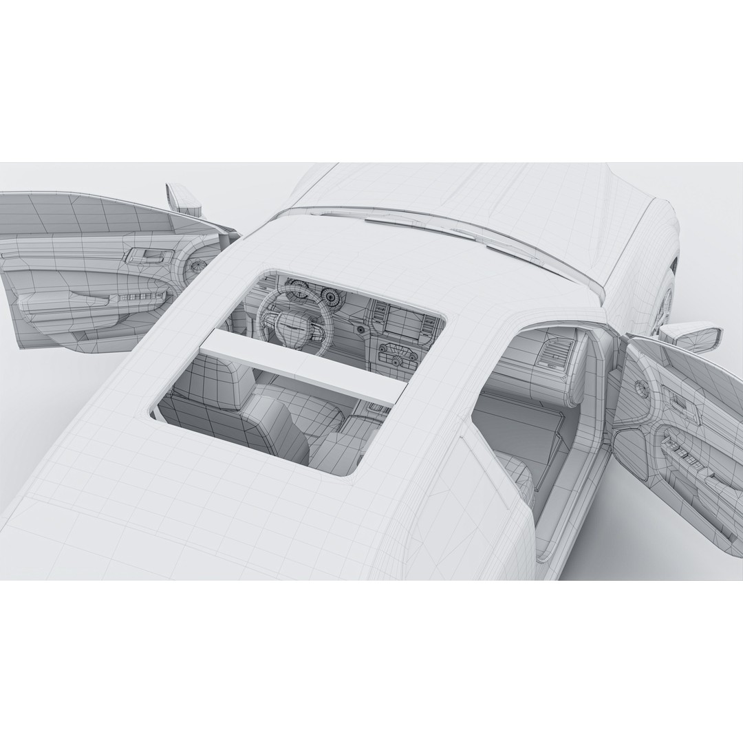 Chrysler C300 3D Model – Low Poly Game Ready Asset, FBX, OBJ - View 24