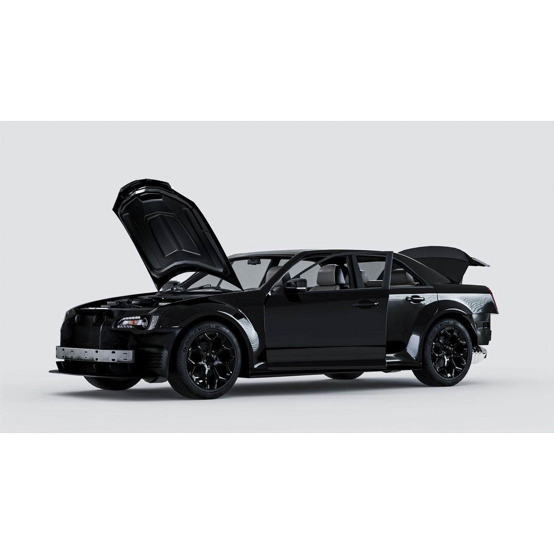 Chrysler C300 3D Model – Low Poly Game Ready Asset, FBX, OBJ - View 6