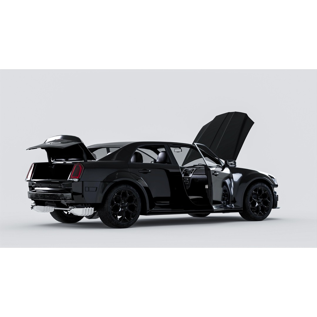 Chrysler C300 3D Model – Low Poly Game Ready Asset, FBX, OBJ - View 7