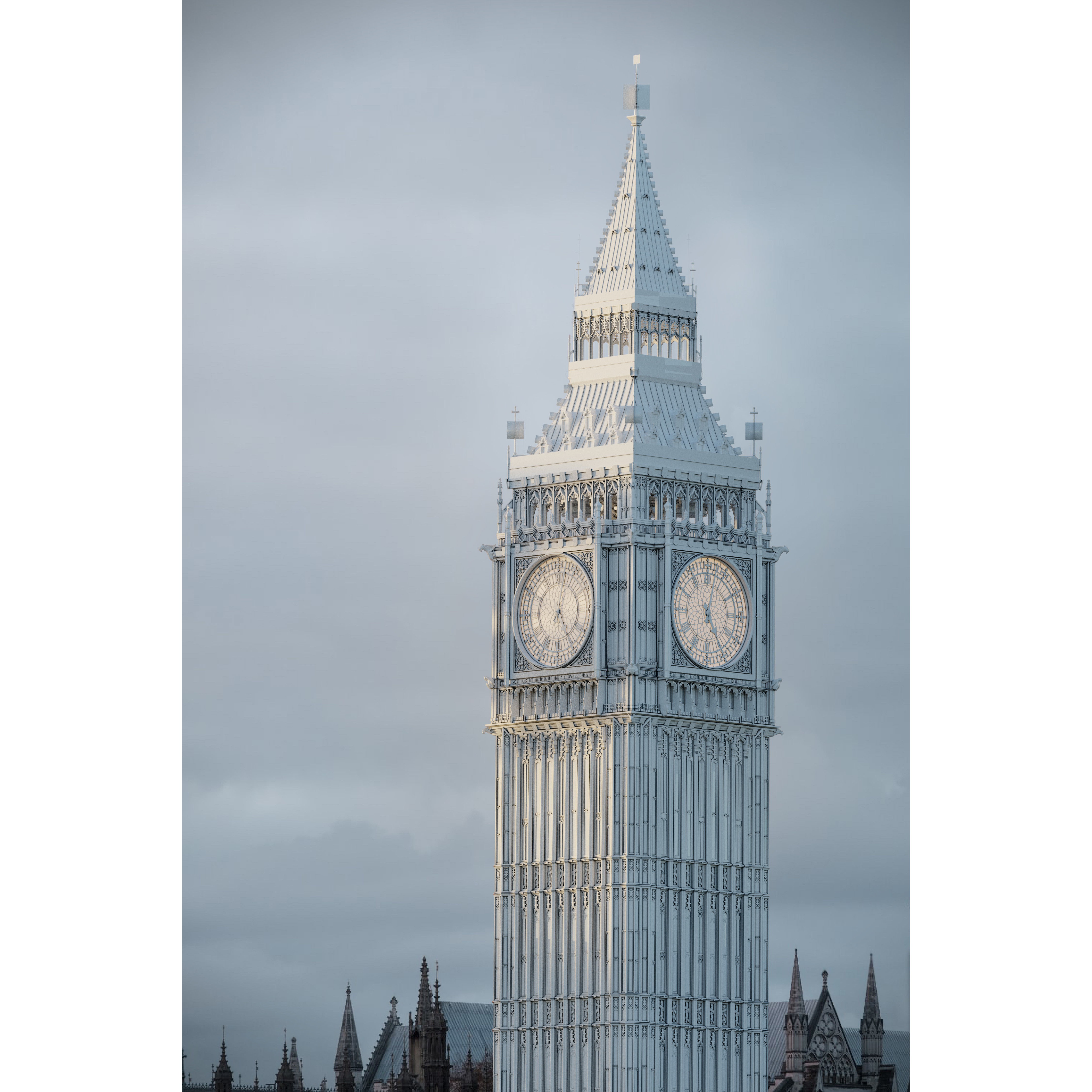 Big Ben Tower - High-Detail Game-Ready 3D Model - View 3