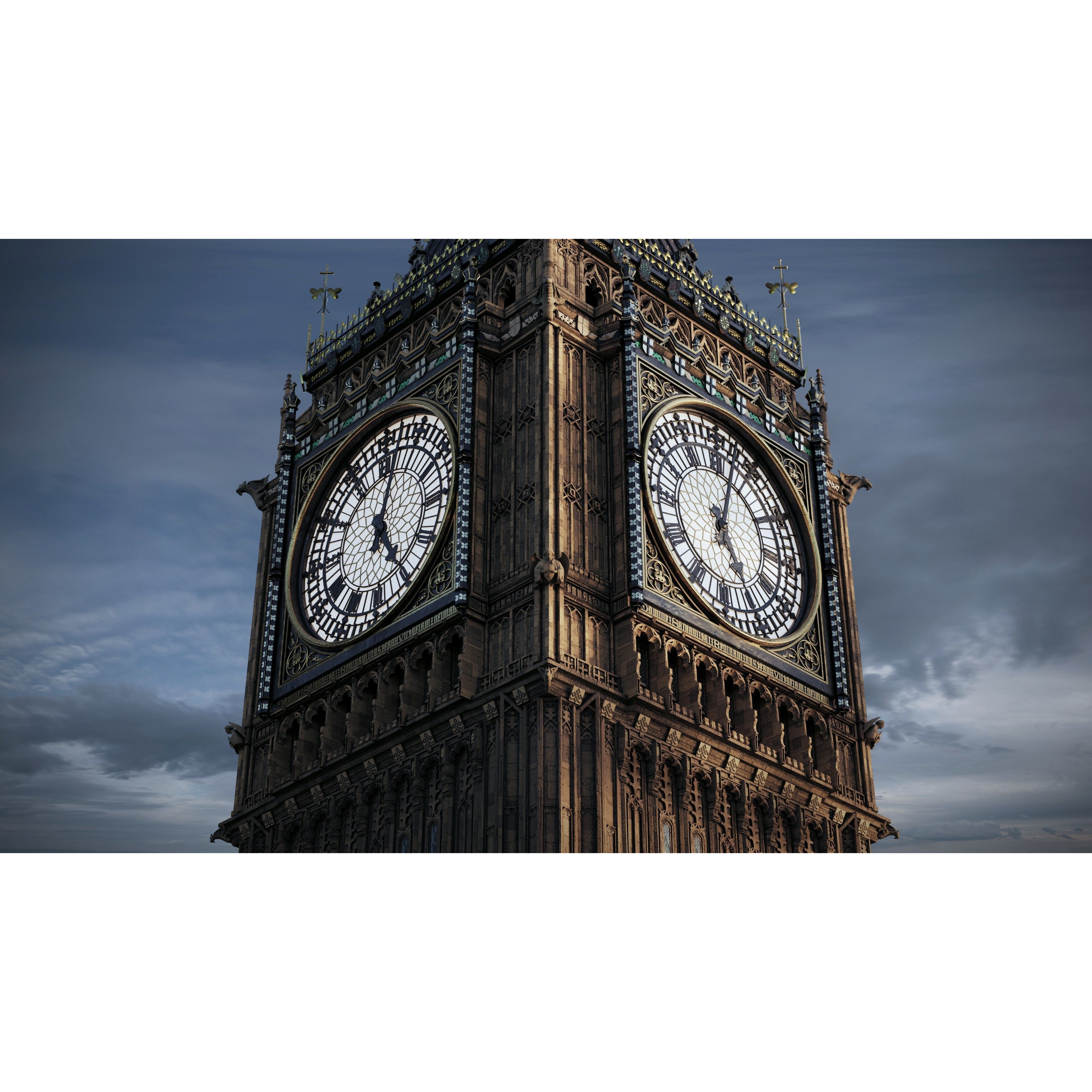 Big Ben Tower - High-Detail Game-Ready 3D Model - View 4