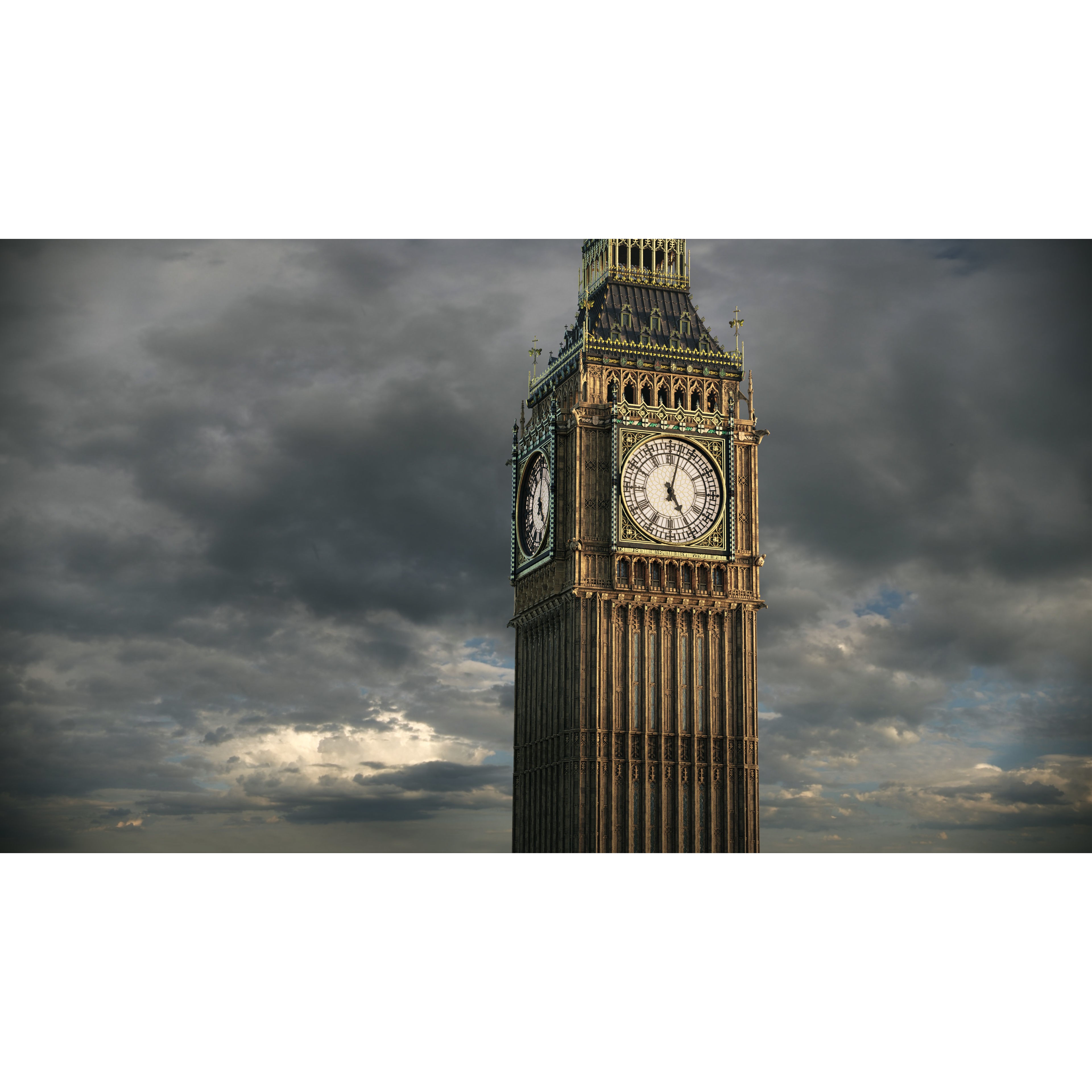 Big Ben Tower - High-Detail Game-Ready 3D Model - View 6