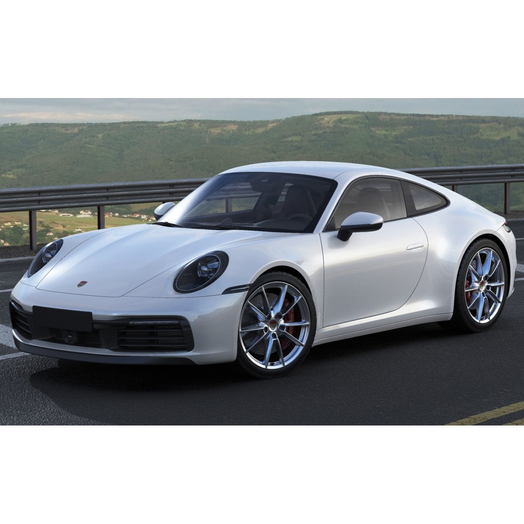 Porsche 911 992 Coupe 2019 3D Model – High Poly Car Asset, FBX, OBJ - View 24
