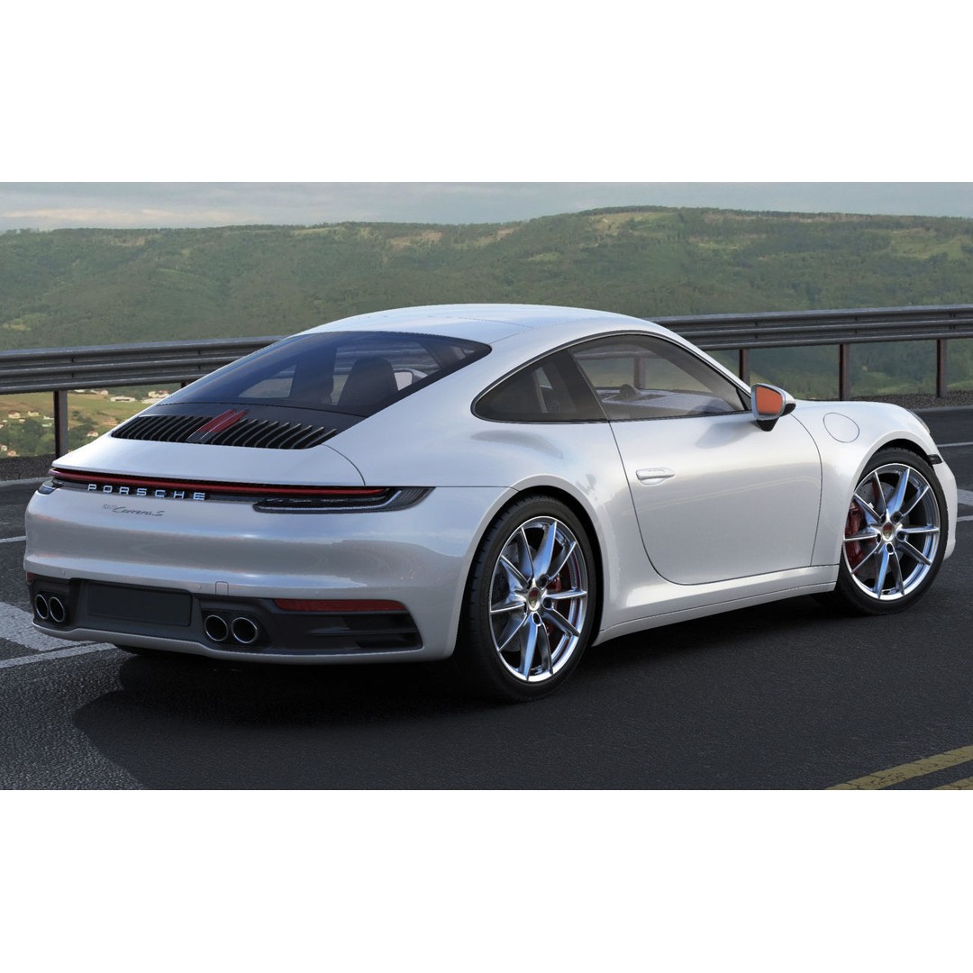 Porsche 911 992 Coupe 2019 3D Model – High Poly Car Asset, FBX, OBJ - View 25