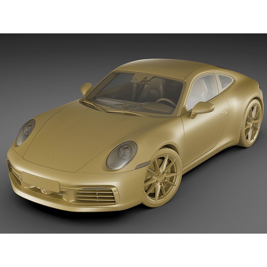 Porsche 911 992 Coupe 2019 3D Model – High Poly Car Asset, FBX, OBJ - View 27