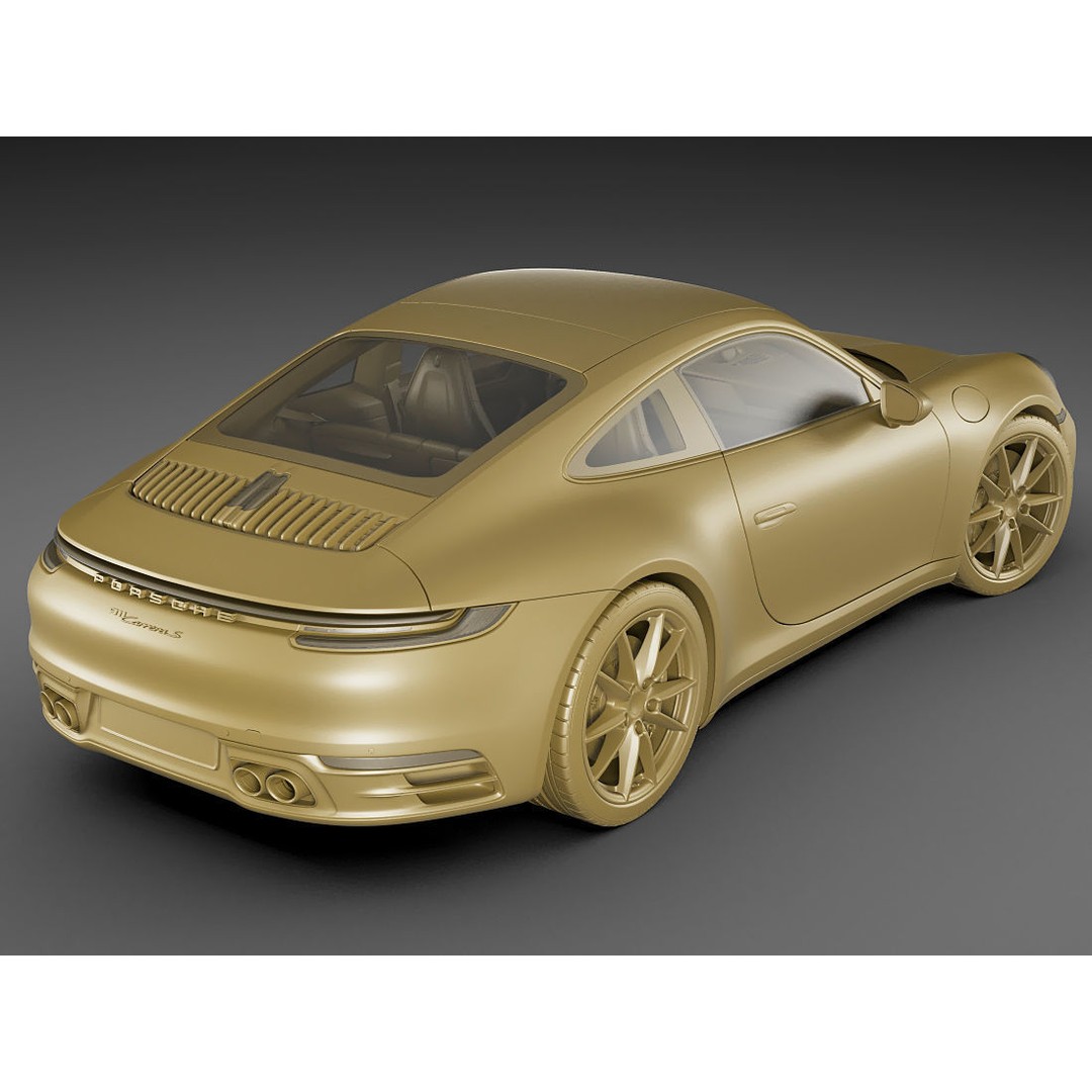 Porsche 911 992 Coupe 2019 3D Model – High Poly Car Asset, FBX, OBJ - View 28