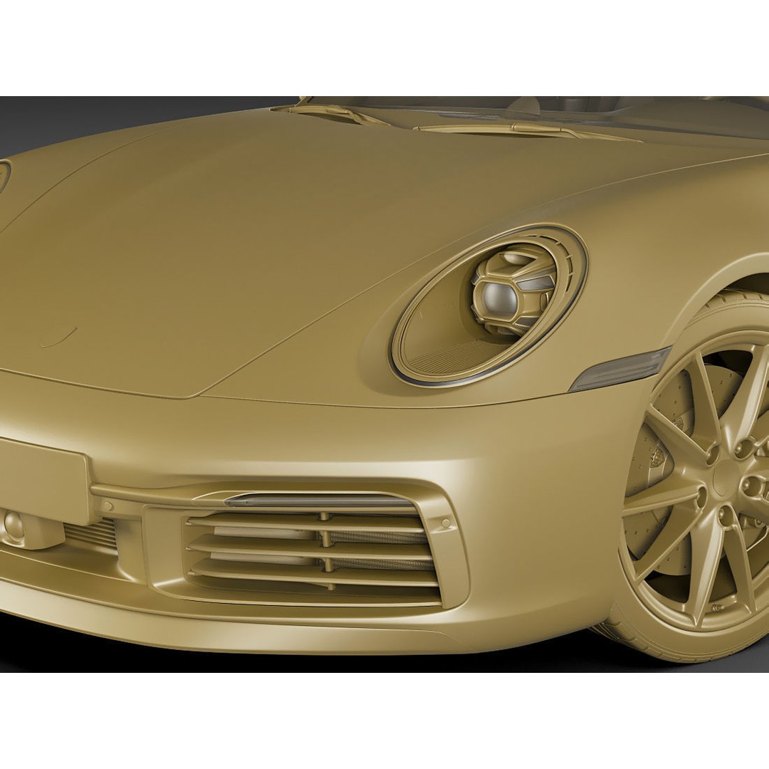 Porsche 911 992 Coupe 2019 3D Model – High Poly Car Asset, FBX, OBJ - View 29