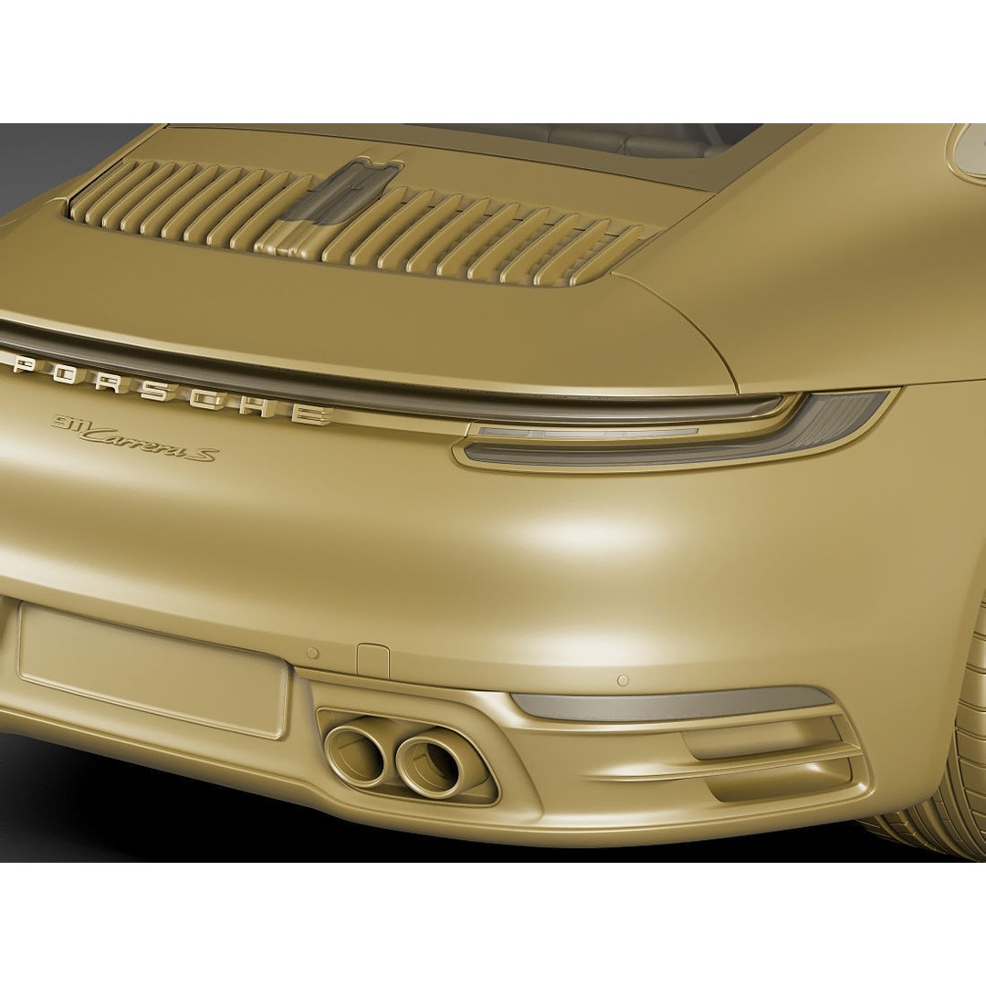 Porsche 911 992 Coupe 2019 3D Model – High Poly Car Asset, FBX, OBJ - View 30