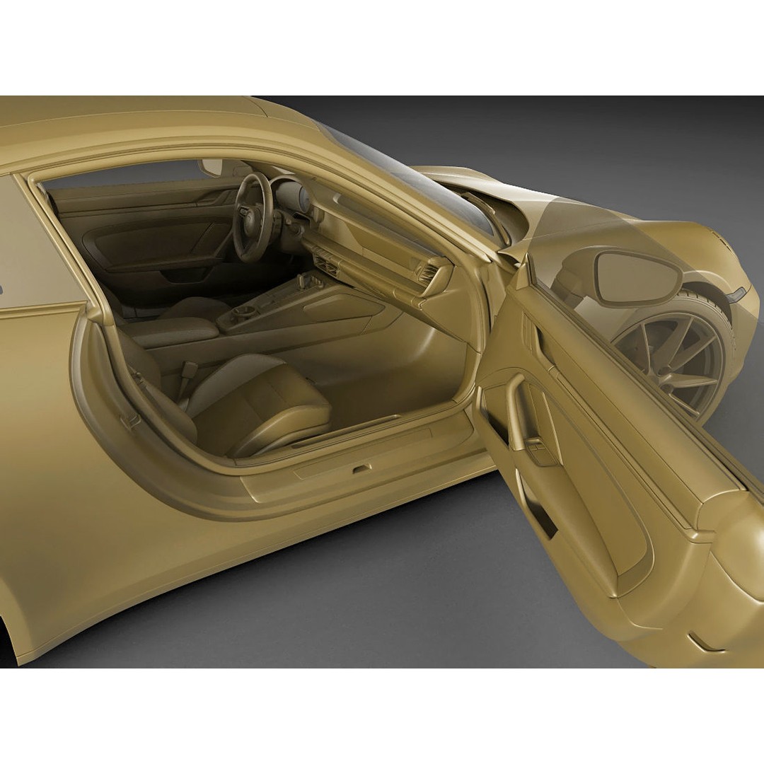 Porsche 911 992 Coupe 2019 3D Model – High Poly Car Asset, FBX, OBJ - View 31