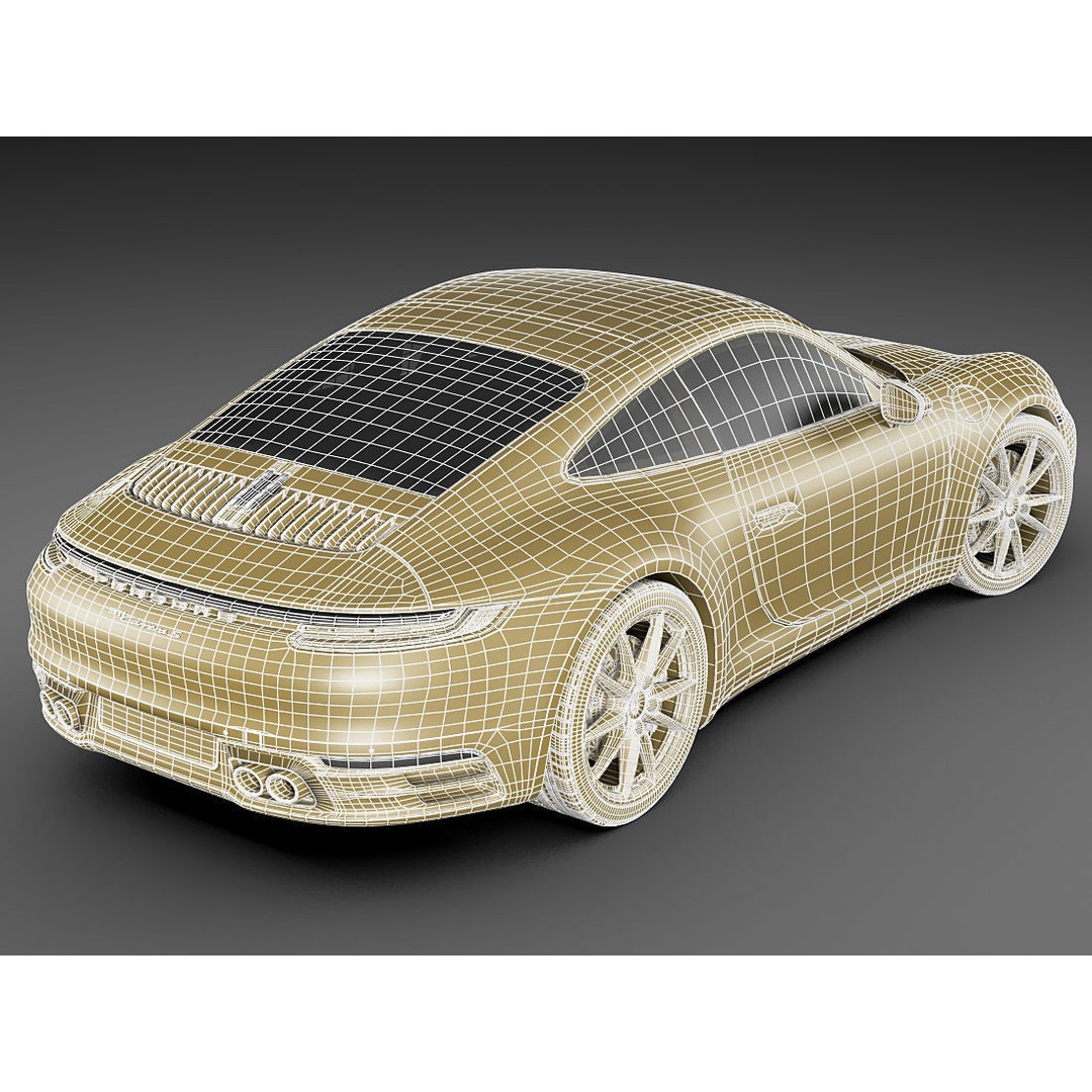 Porsche 911 992 Coupe 2019 3D Model – High Poly Car Asset, FBX, OBJ - View 34