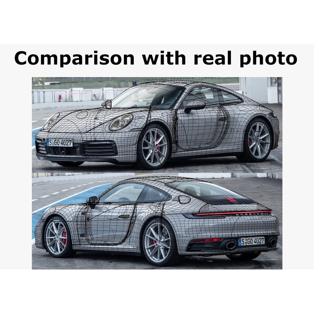 Porsche 911 992 Coupe 2019 3D Model – High Poly Car Asset, FBX, OBJ - View 36