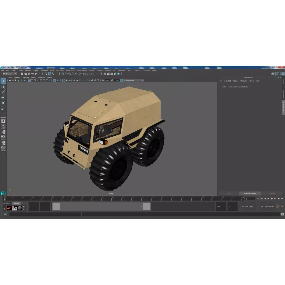 Sherp ATV Amphibien Offroader 3D Model – High Poly Game Asset, PBR Textures