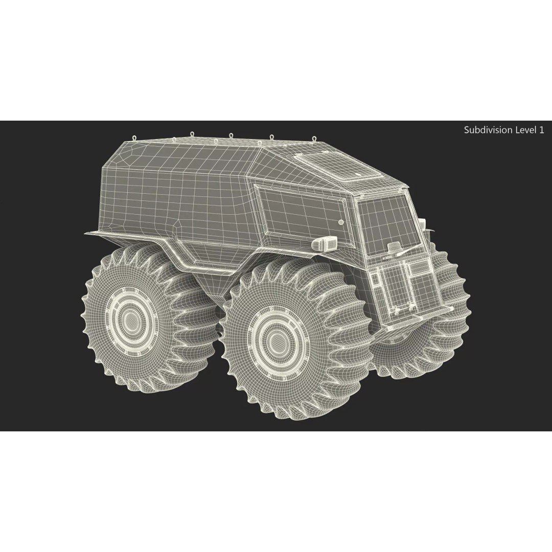 Sherp ATV Amphibien Offroader 3D Model – High Poly Game Asset, PBR Textures - View 25
