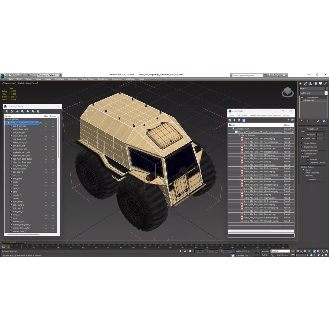 Sherp ATV Amphibien Offroader 3D Model – High Poly Game Asset, PBR Textures - View 28