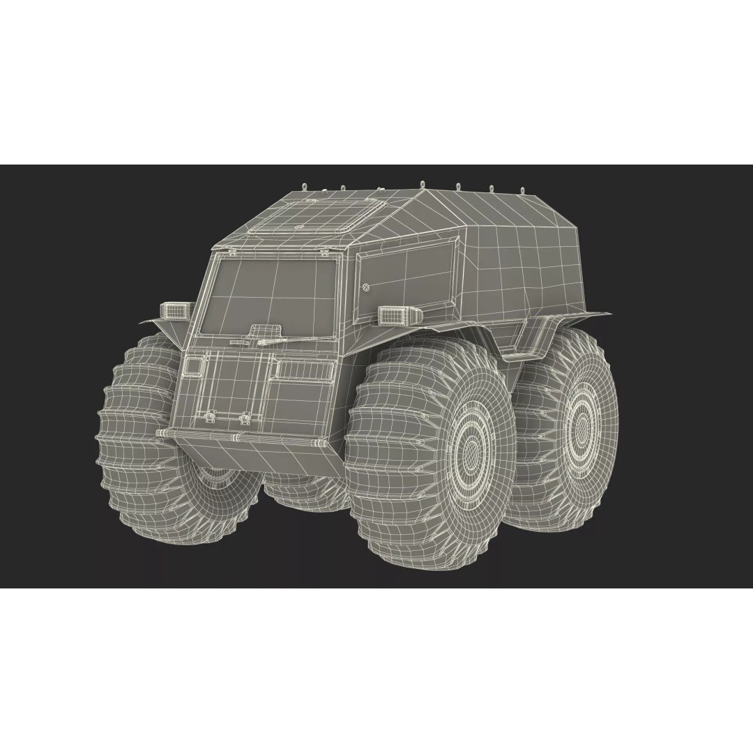 Sherp ATV Amphibien Offroader 3D Model – High Poly Game Asset, PBR Textures - View 29