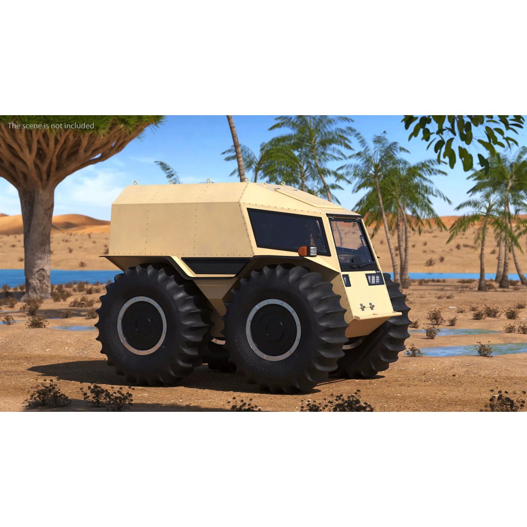 Sherp ATV Amphibien Offroader 3D Model – High Poly Game Asset, PBR Textures - View 4