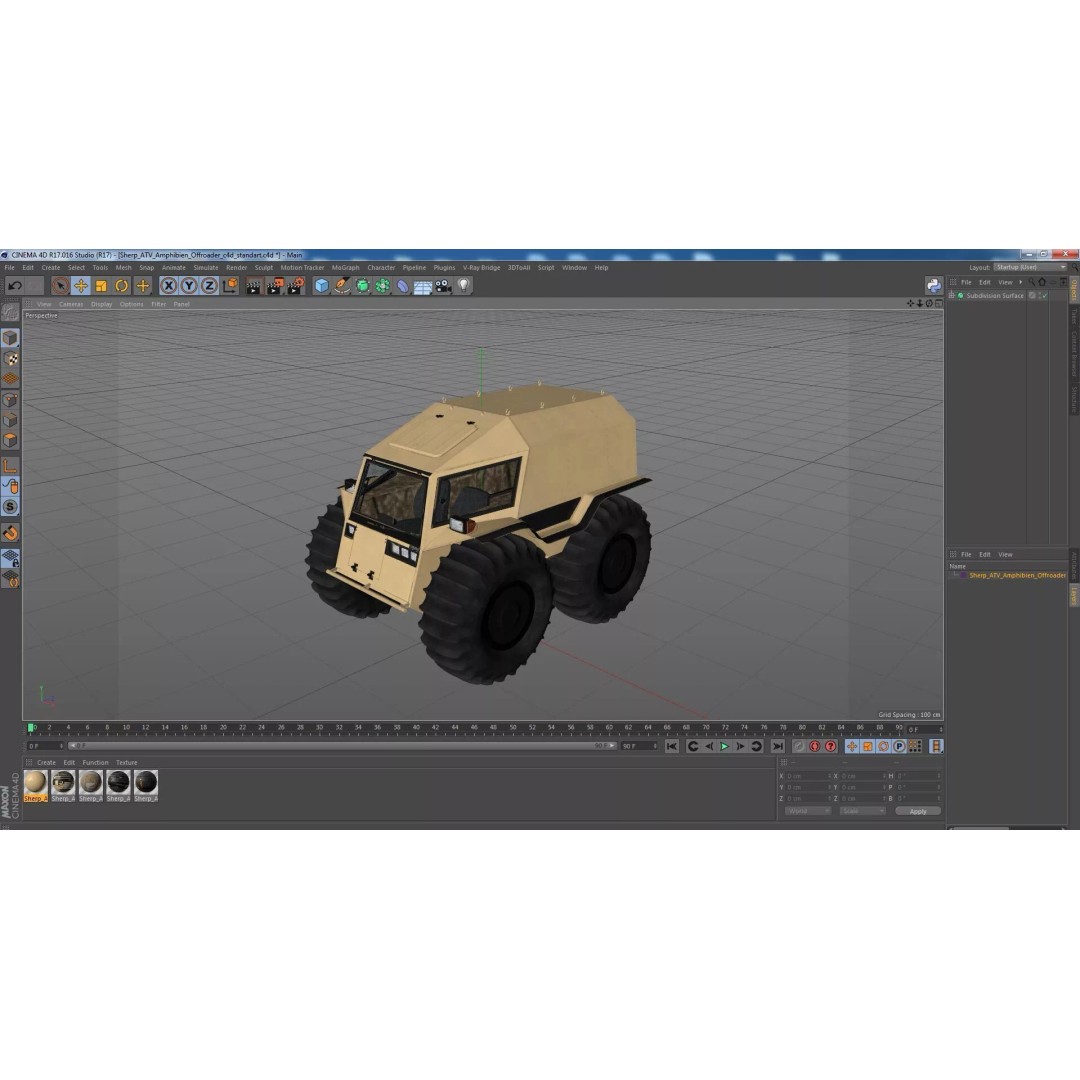 Sherp ATV Amphibien Offroader 3D Model – High Poly Game Asset, PBR Textures - View 41