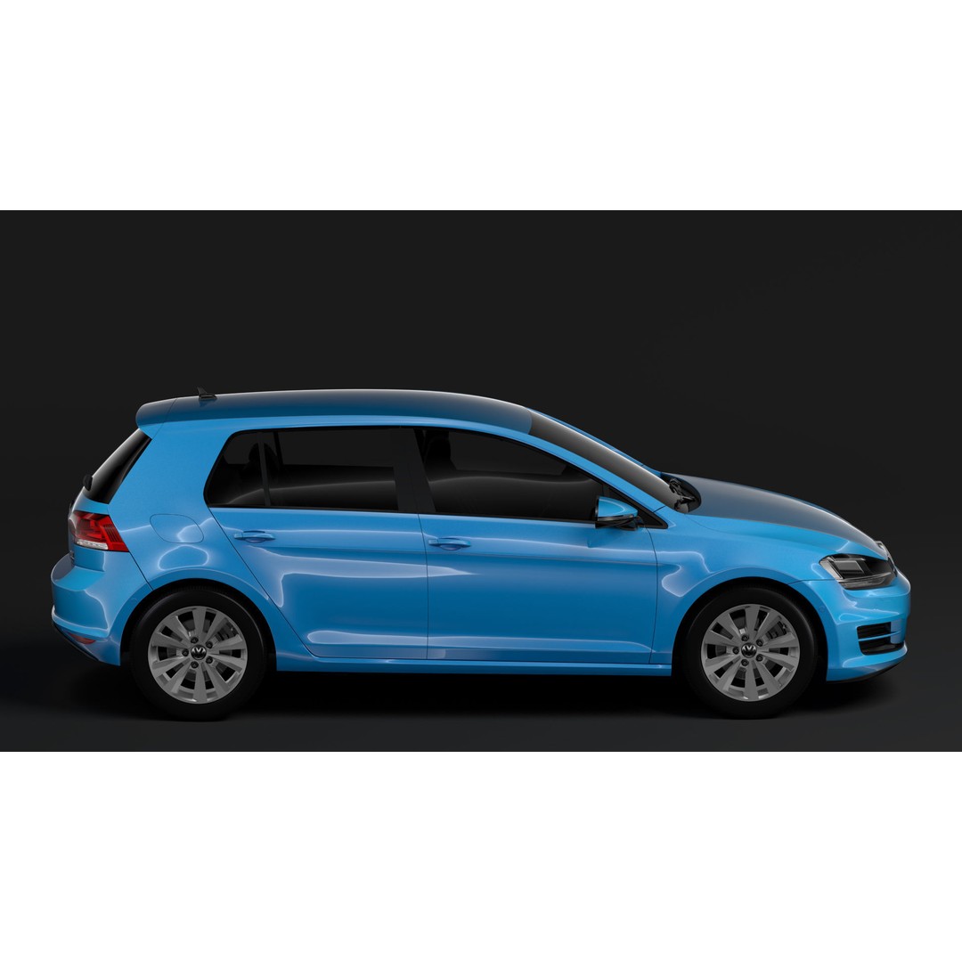 Volkswagen Golf 7 TSI 2016 3D Model – High Poly Vehicle, FBX, OBJ - View 11