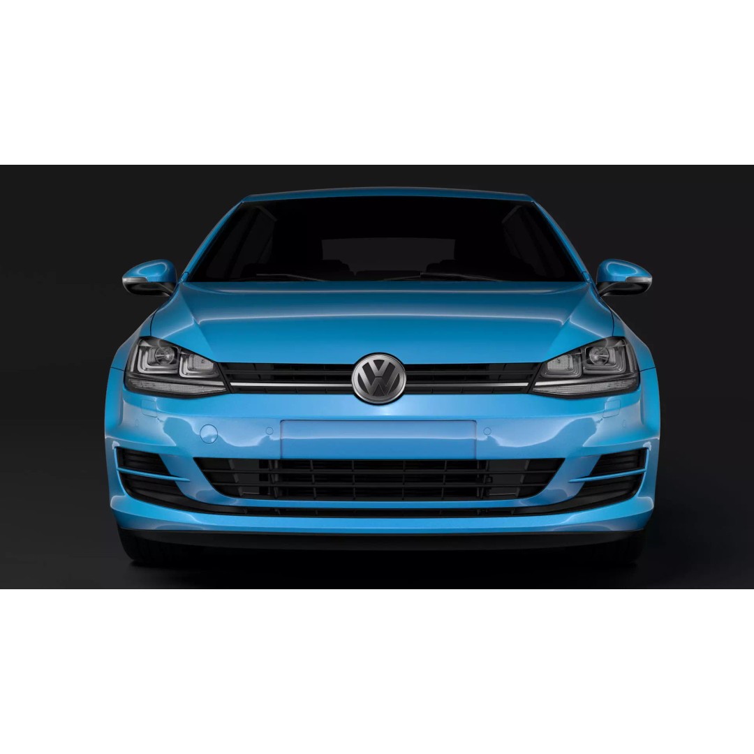Volkswagen Golf 7 TSI 2016 3D Model – High Poly Vehicle, FBX, OBJ - View 2