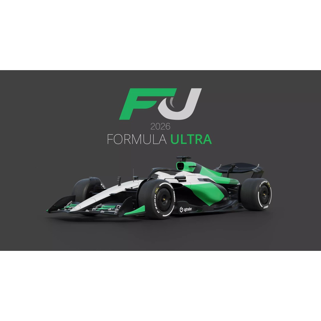 Formula Ultra FU26 3D Model – Custom Racing Car Concept, Blender - View 2