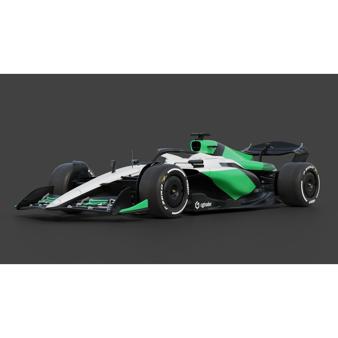 Formula Ultra FU26 3D Model – Custom Racing Car Concept, Blender - View 3