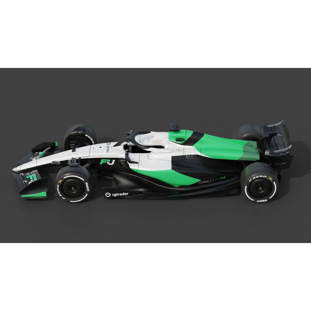 Formula Ultra FU26 3D Model – Custom Racing Car Concept, Blender - View 4