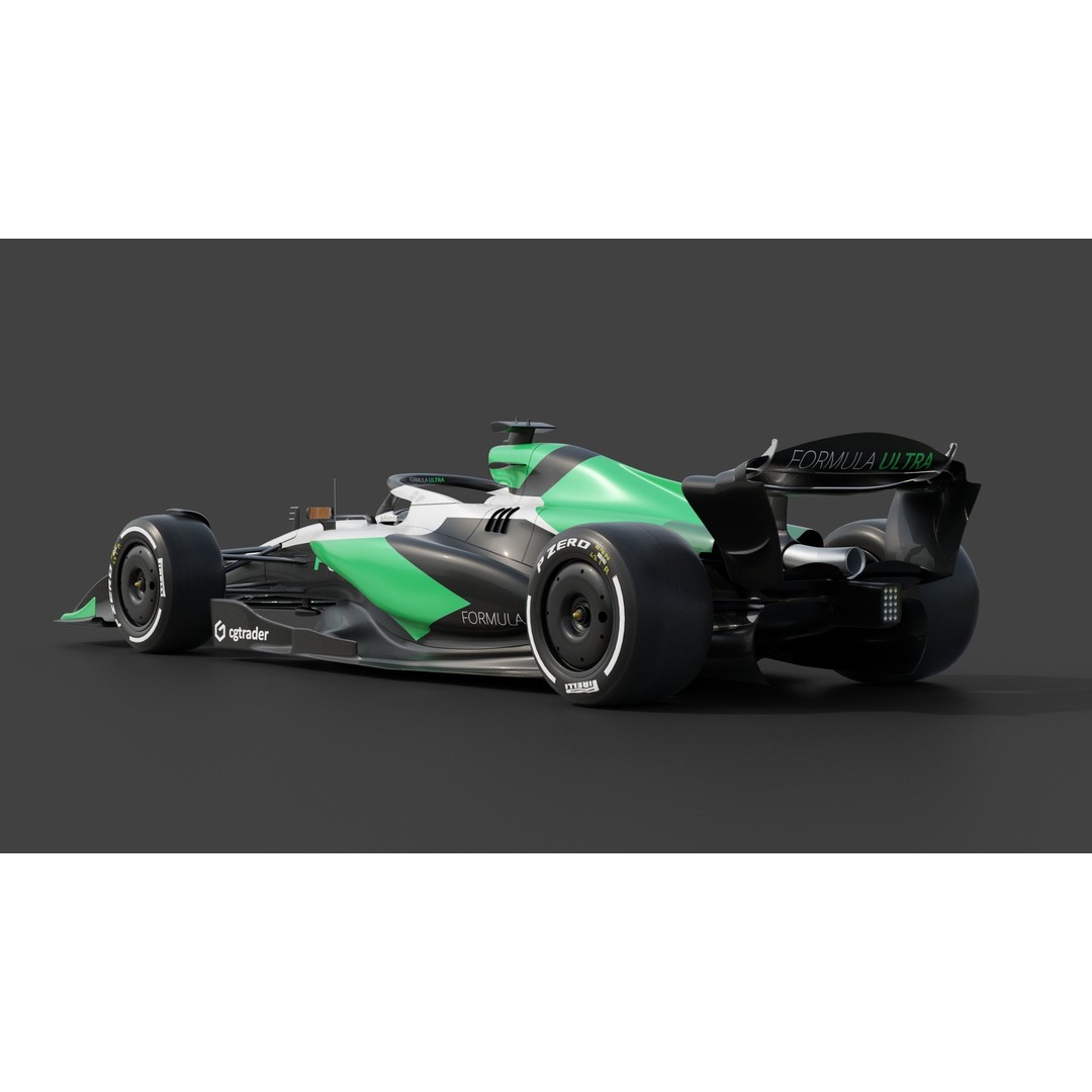 Formula Ultra FU26 3D Model – Custom Racing Car Concept, Blender - View 5