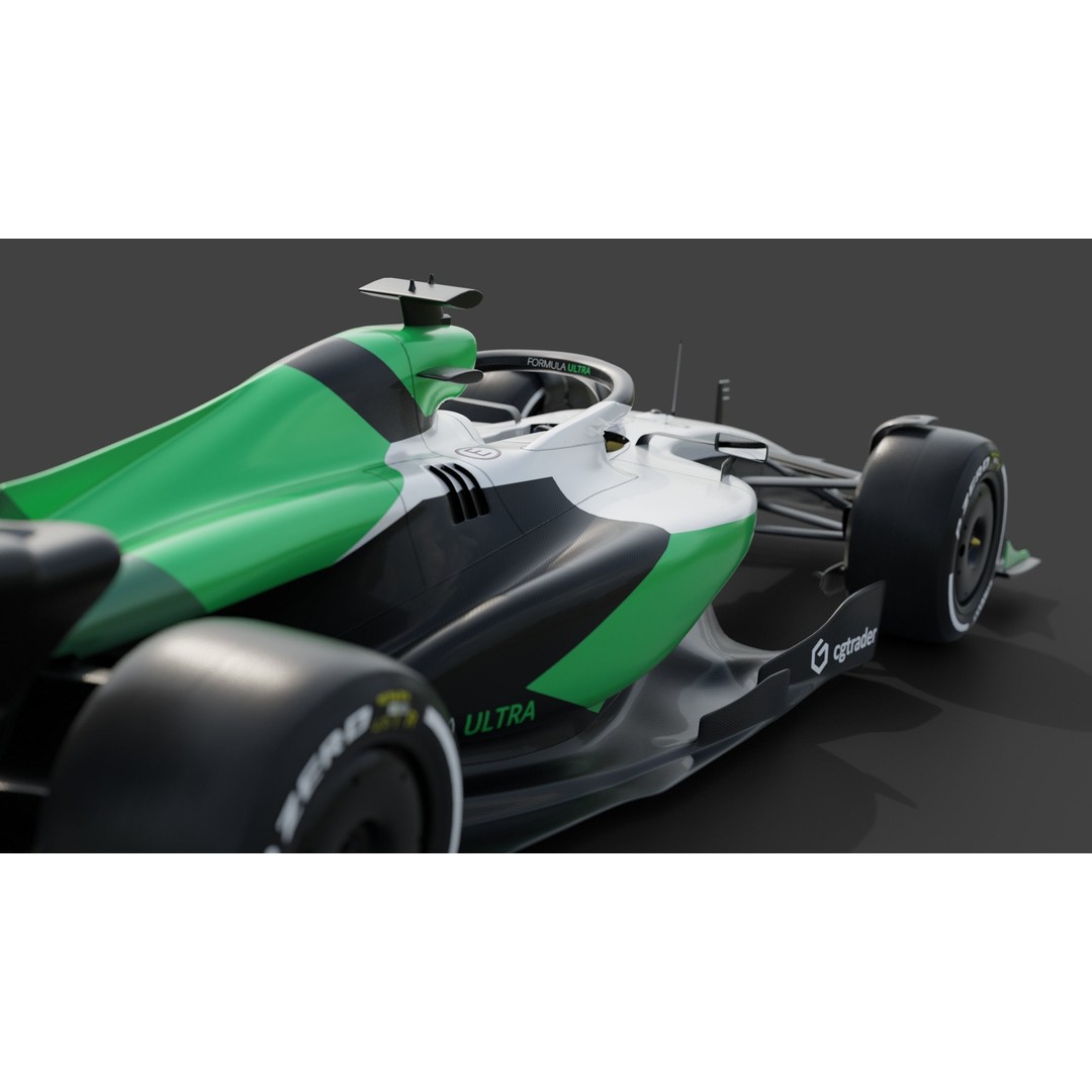 Formula Ultra FU26 3D Model – Custom Racing Car Concept, Blender - View 8