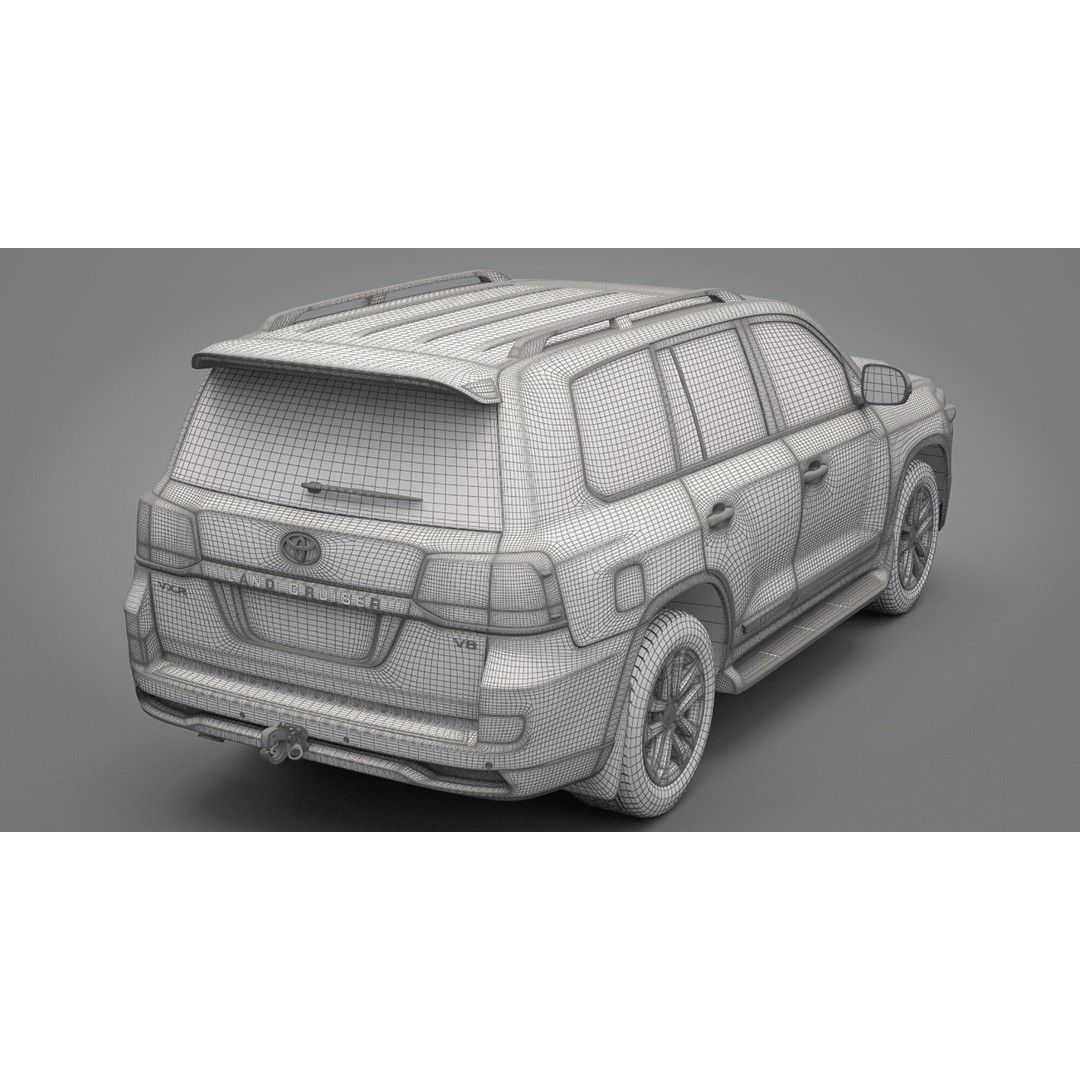Toyota Land Cruiser J200 3D Model – High Poly SUV, FBX, OBJ