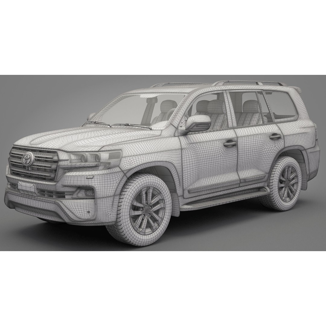 Toyota Land Cruiser J200 3D Model – High Poly SUV, FBX, OBJ - View 20