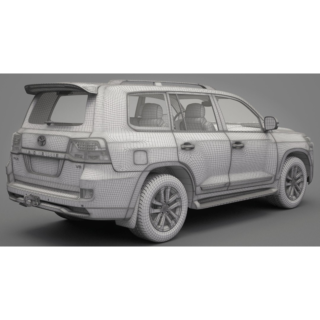 Toyota Land Cruiser J200 3D Model – High Poly SUV, FBX, OBJ - View 22